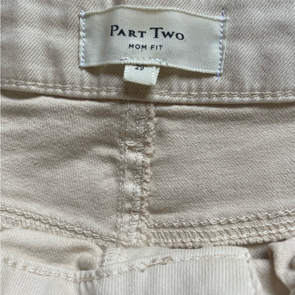 Part Two High Rise Cream Jeans - Picture 6 of 8